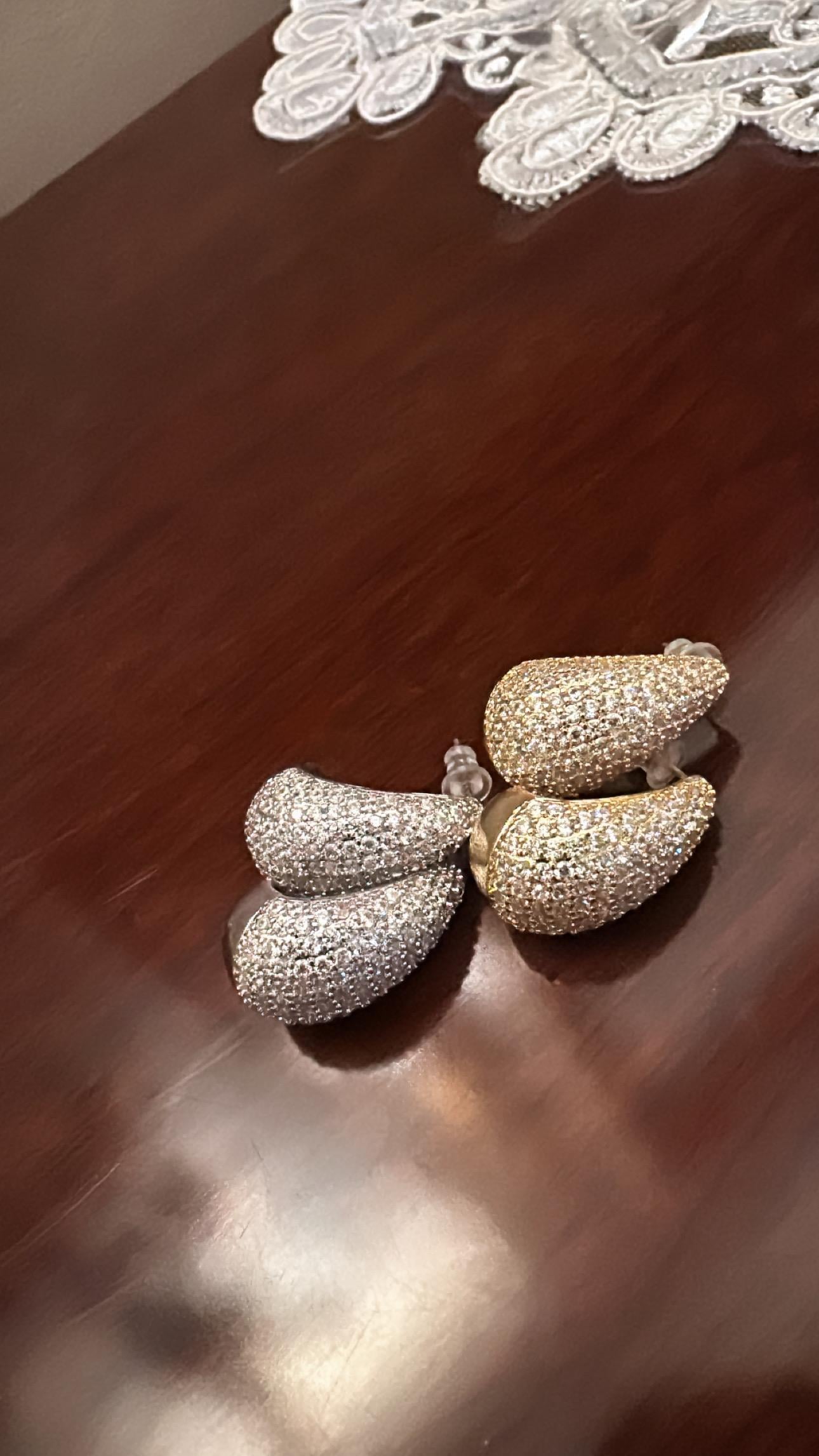 Bottega Full Zirkon Taş Küpe
