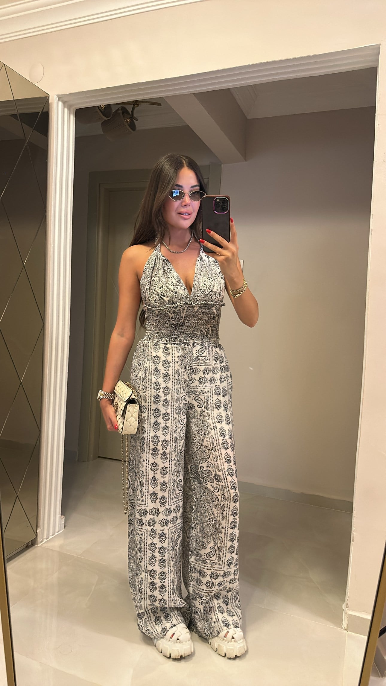 ETNİK DESEN TOP & PANTOLON TAKIM