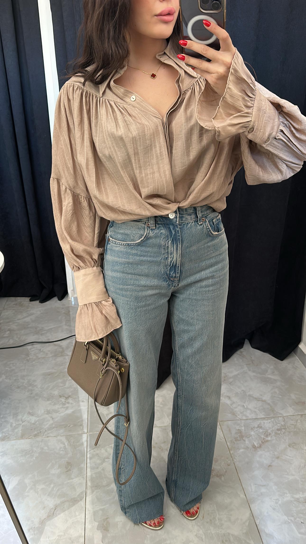 Açık Renk Kesik Paça Straight Fit Jean