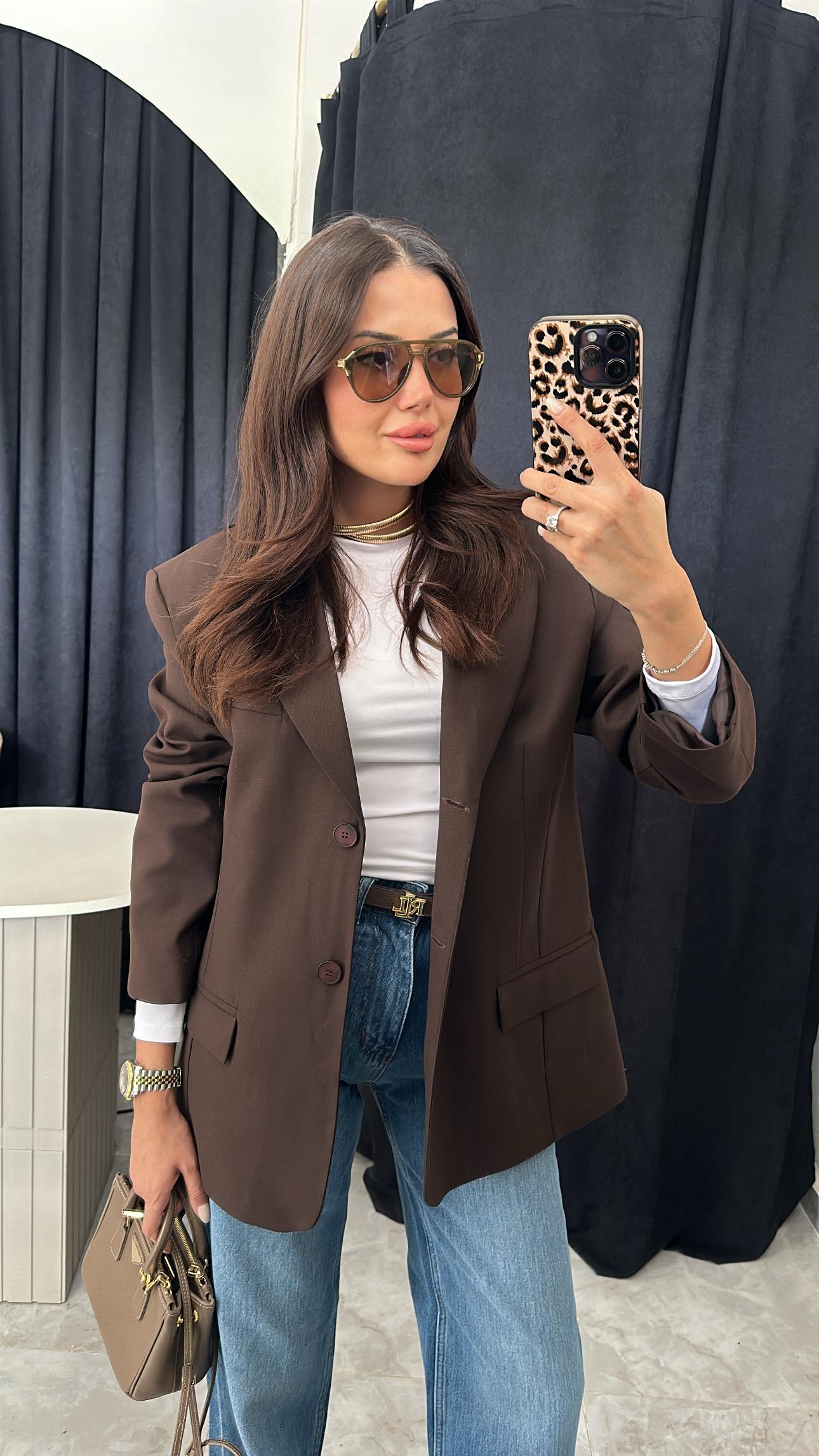 Premium Acı Kahve Blazer