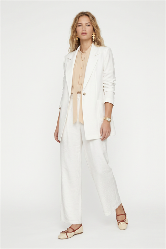TENSEL VISCON KISA BLAZER CEKET