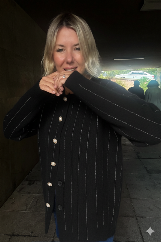 TRİKO ANGORA SİMLİ UZUN HIRKA