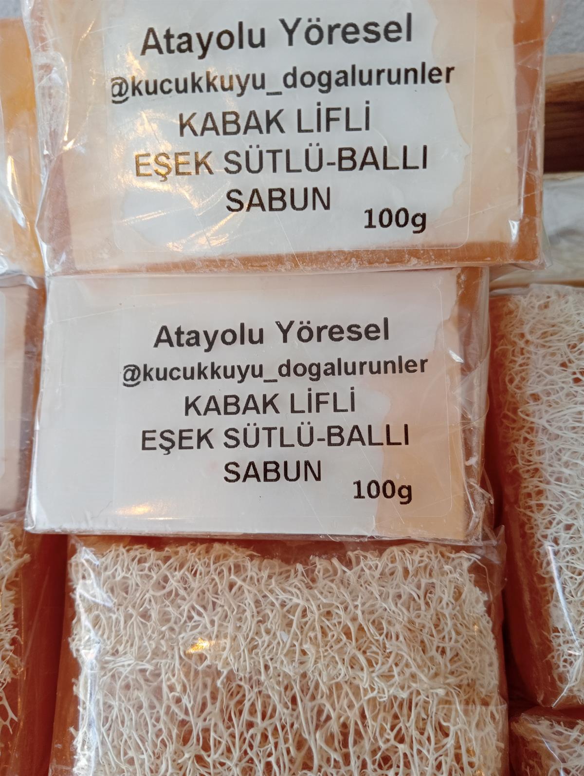 Eşek Sütlü Ballı Kabak Lifli Sabun