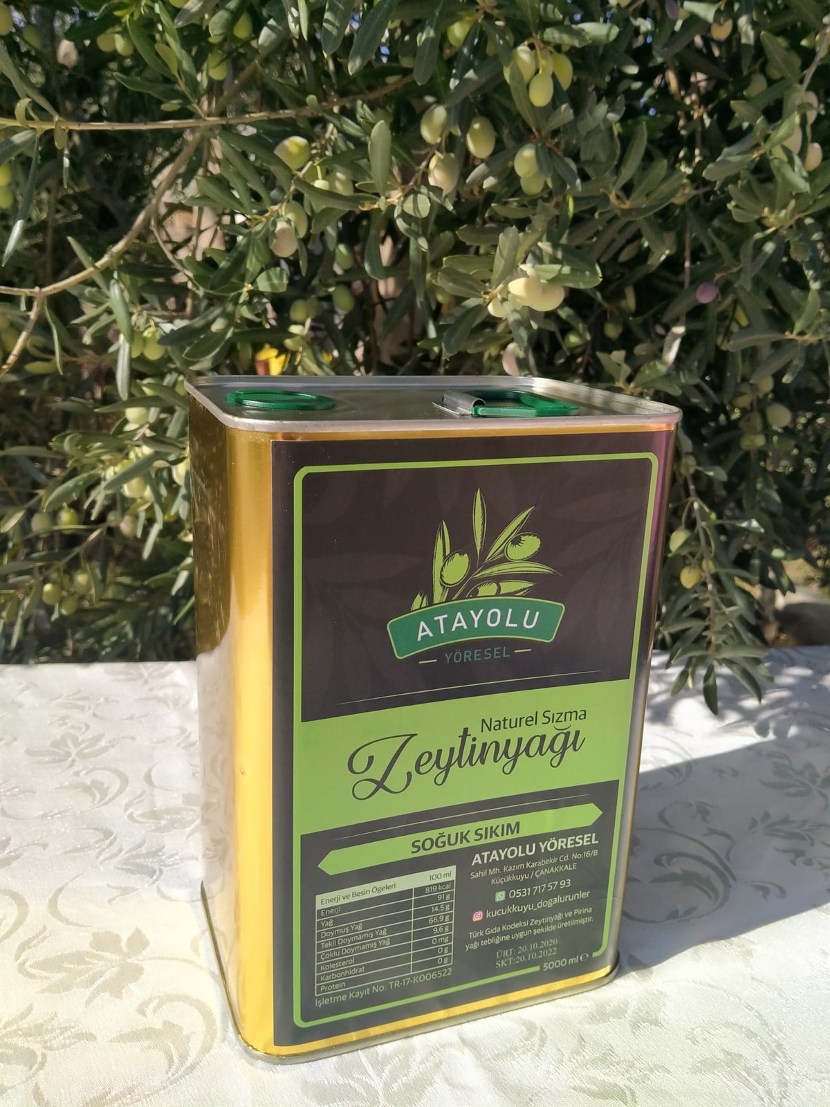 Sızma Zeytinyağı 3 Litre Teneke 