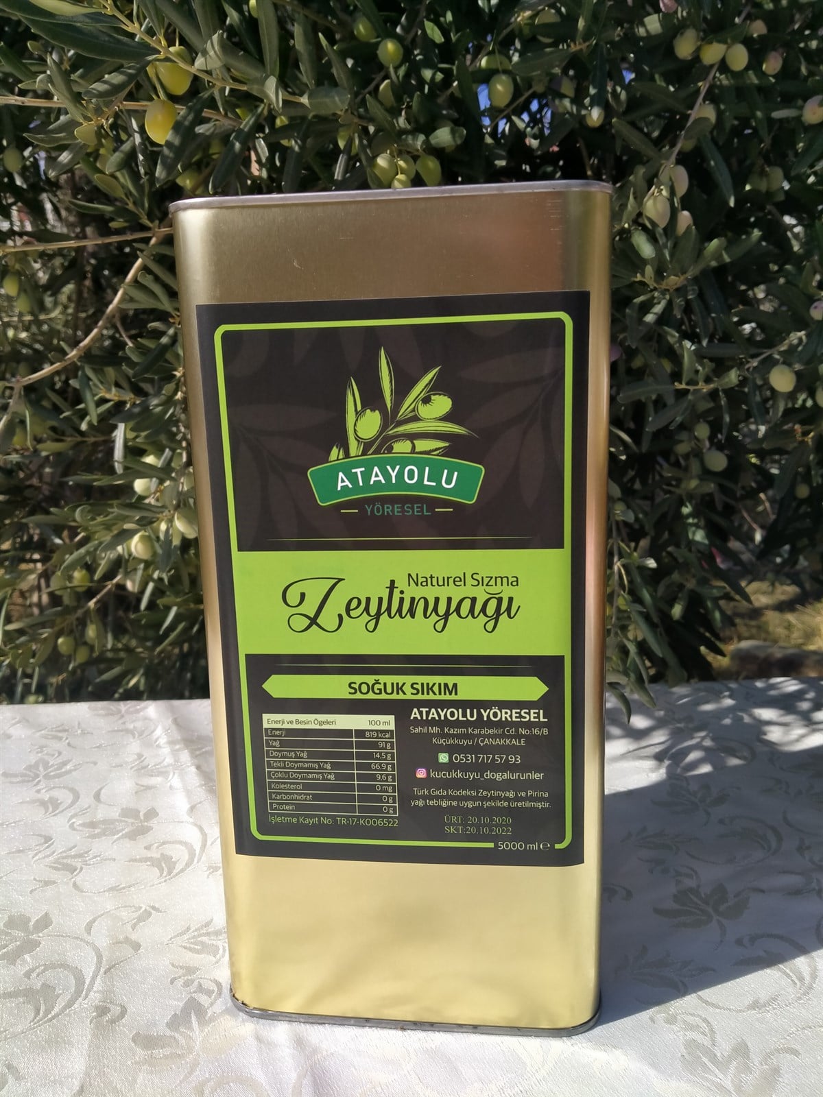 Sızma Zeytinyağı 5Litre Teneke