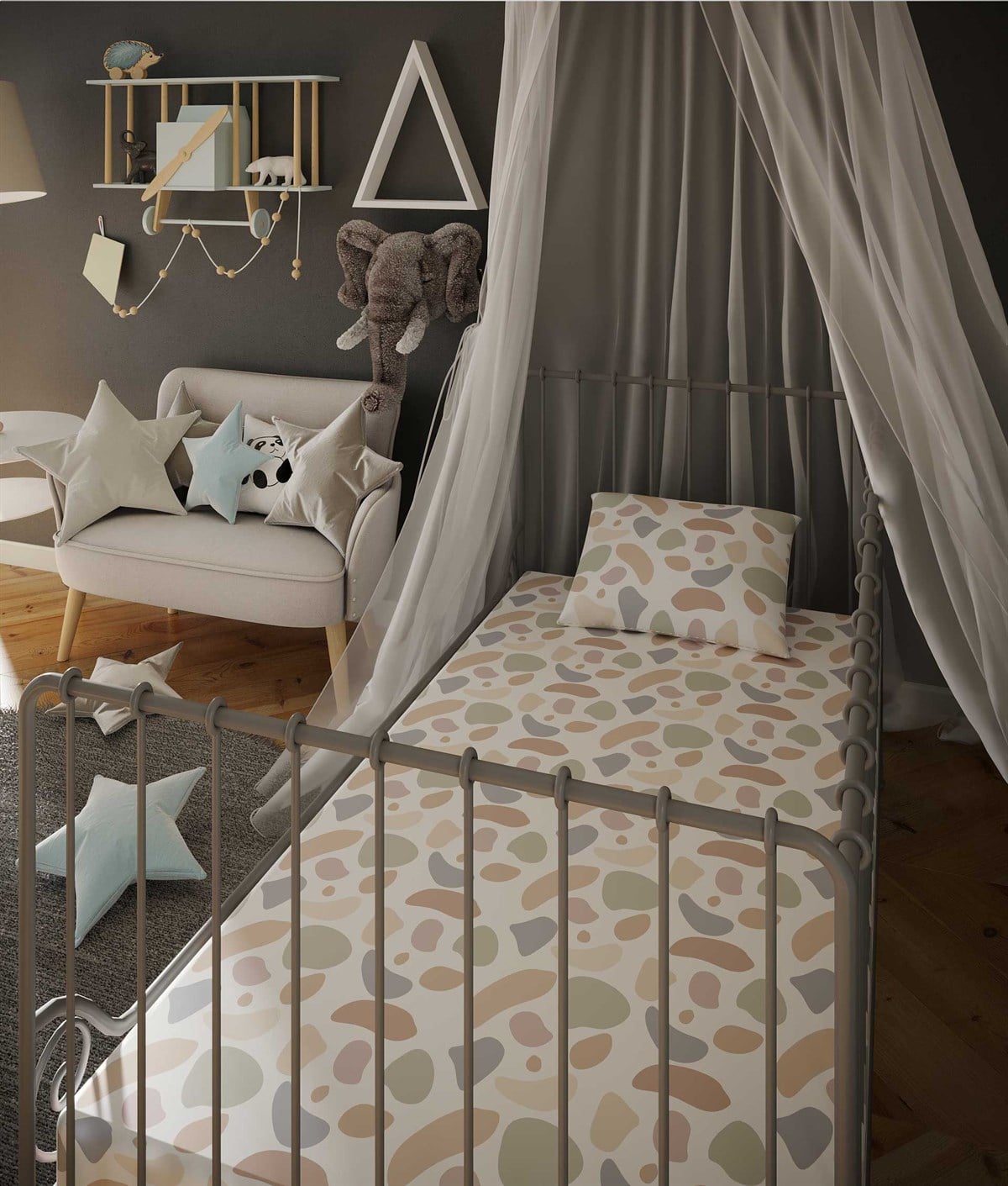 Amorf-Lastikli Çarşaf Takımı 70x130