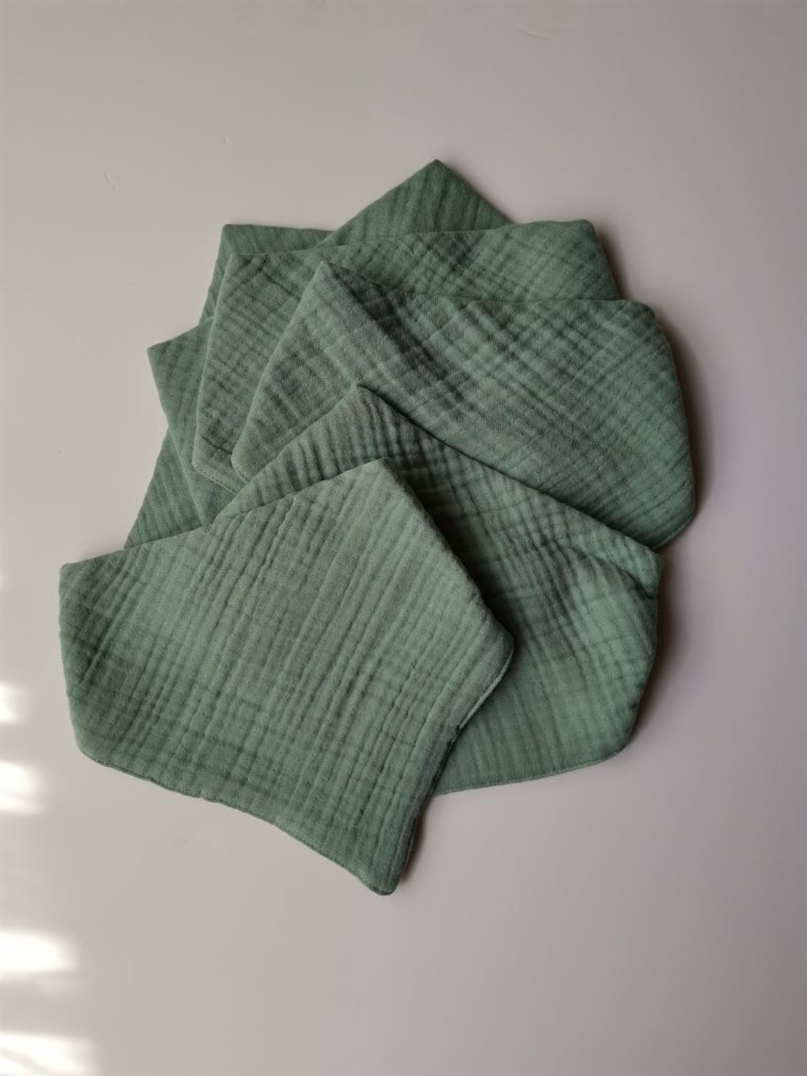 Colour Palette-4 KAT Organik Müslin Salya Önlüğü 20x35-Emerald