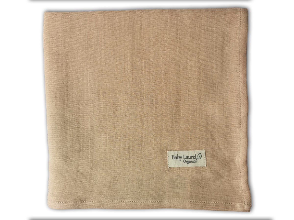 Elegance-Organik Müslin Örtü 100X100-Beige