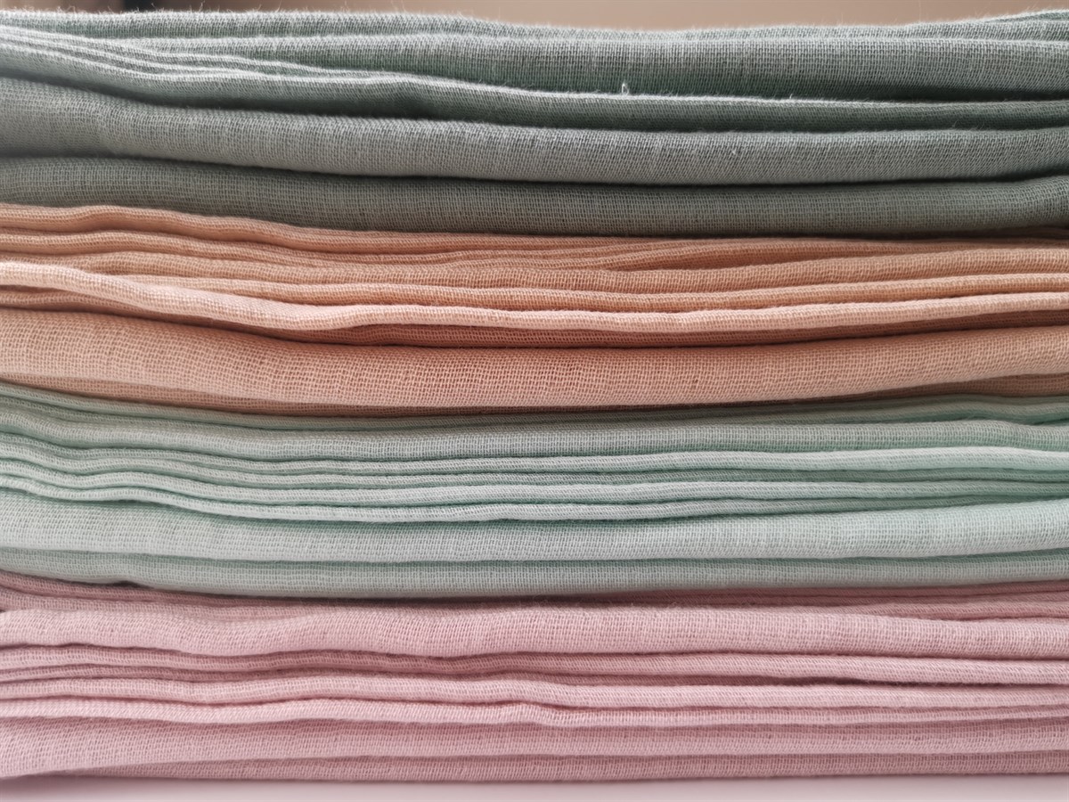 Elegance-Organik Müslin Örtü 100X100-Emerald