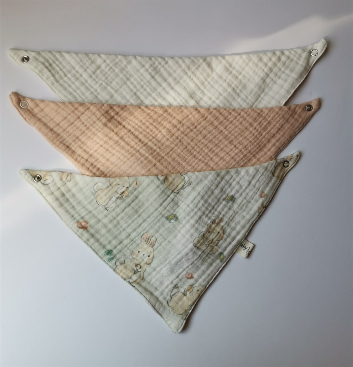 Lovely Bunney - 4 Kat Organik Müslin Salya Önlüğü 20x35