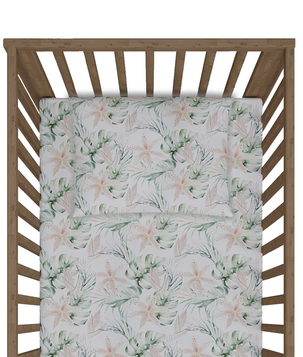 Pink Lilies-Lastikli Çarşaf Takımı 70x130