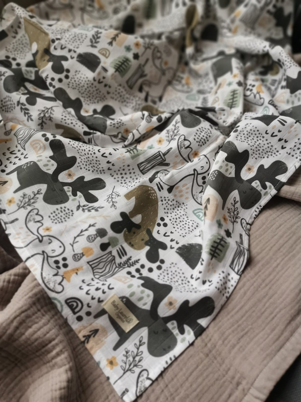 Smart Deer - Organik Müslin Örtü 100X100