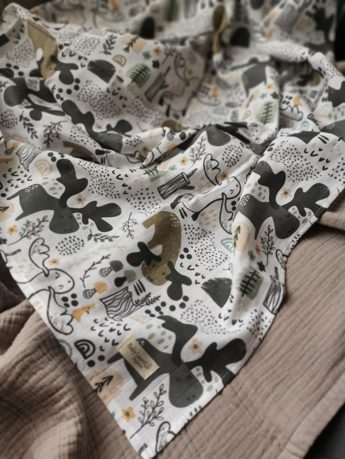 Smart Deer-Organik Müslin Örtü 80X80