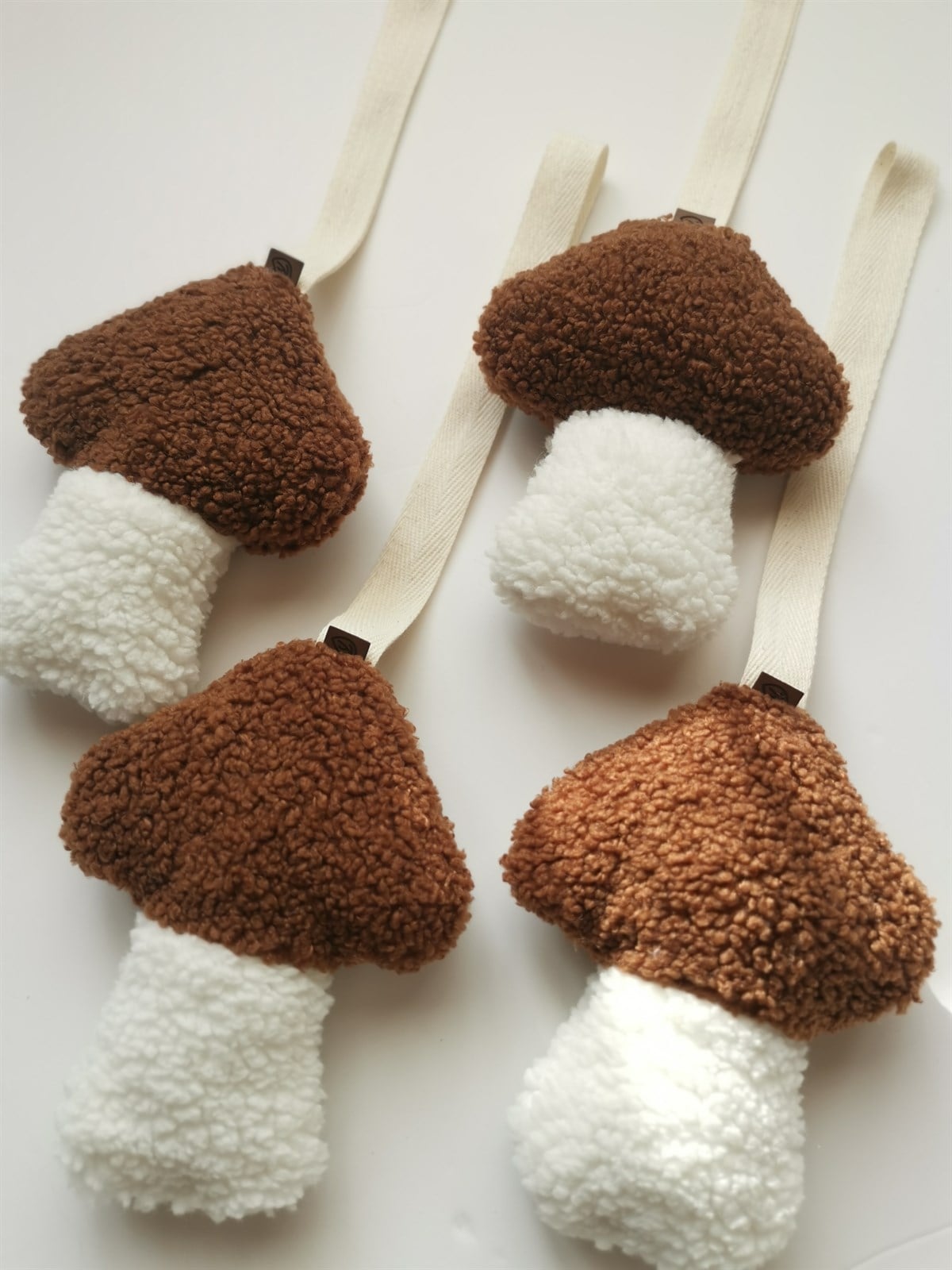 Teddy Mantar Oyuncak-Kahve - Beyaz