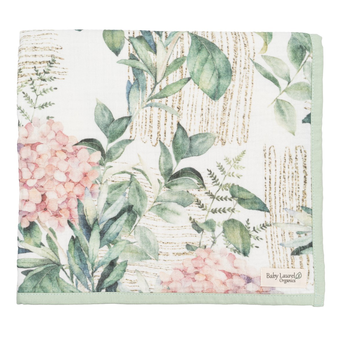 Vintage Hydrengea - 4 KAT Organik Müslin Battaniye 90X120
