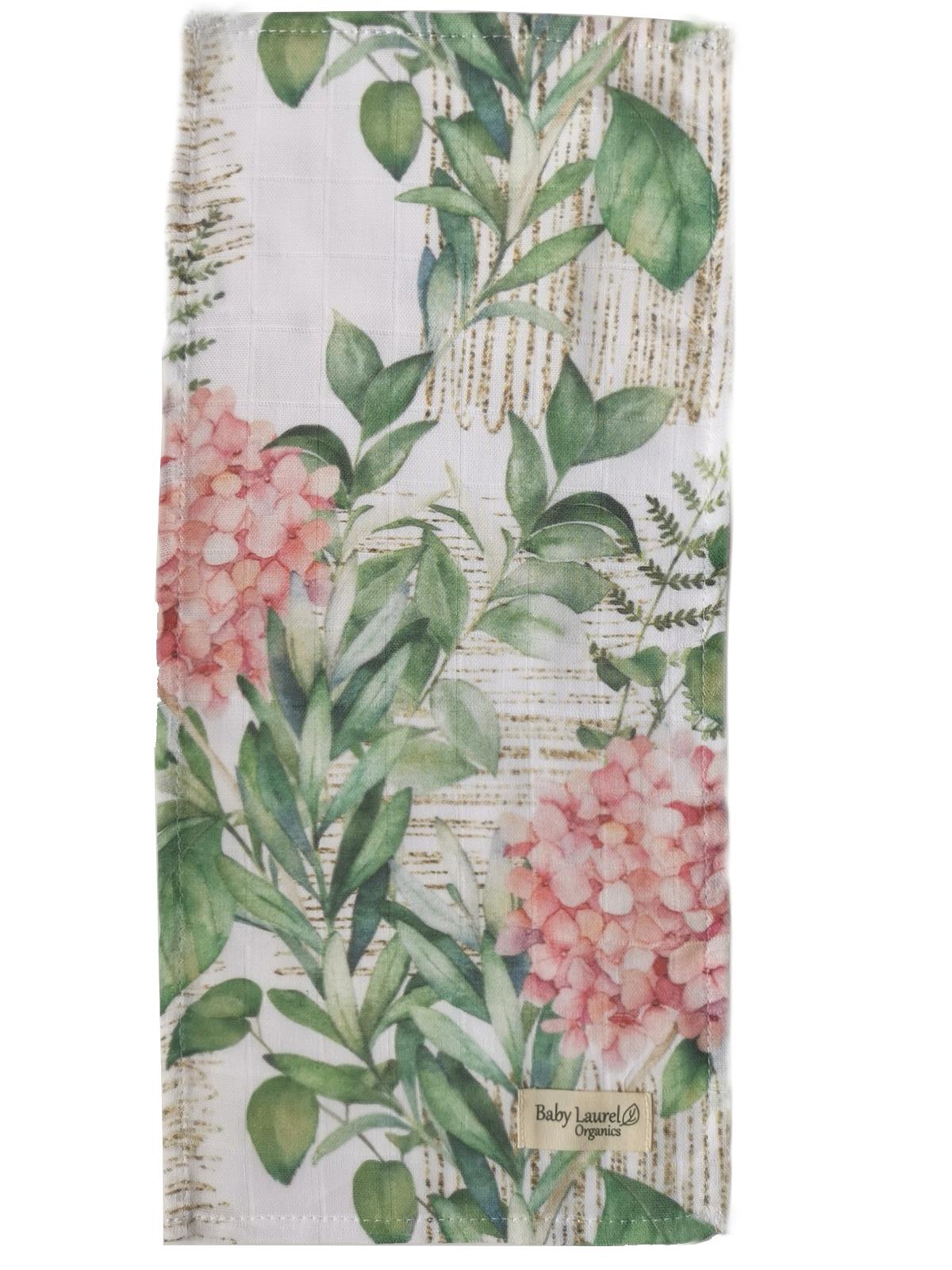 Vintage Hydrengea-Organik Müslin Omuz Salya Bezi 50x25