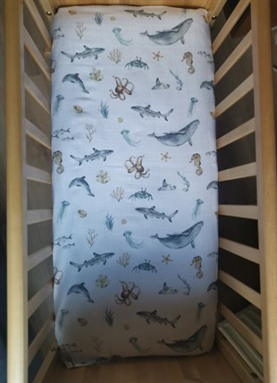 Aquarium - Organik Müslin Örtü 100X100