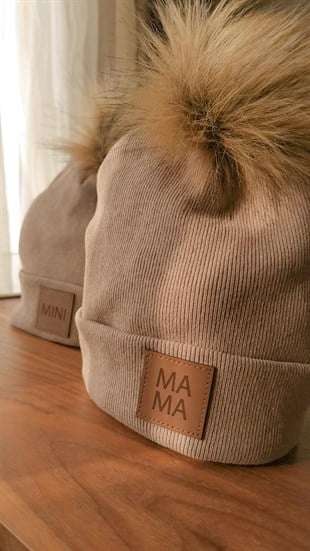 Bere Ponponlu Pamuk-Mokka Mini