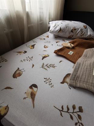 Bird Songs-Lastikli Çarşaf Takımı 70x130