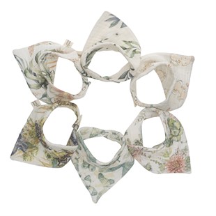 Blue Butterfly - 4 Kat Organik Müslin Salya Önlüğü 20x35