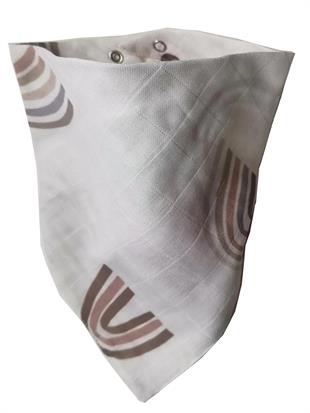 Chocolate Rainbow-2 Kat Organik Müslin Salya Önlüğü 20x35