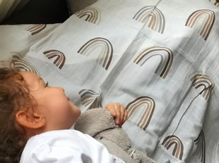 Chocolate Rainbow - Organik Müslin Örtü 100X100