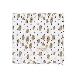 Coffee Beans - Organik Müslin Örtü 80X80