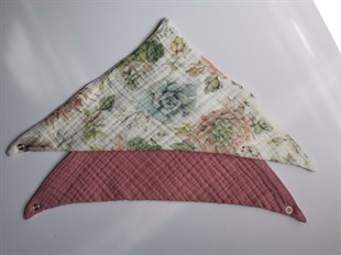 Colour Palette - 4 Kat Organik Müslin Salya Önlüğü 20x35 - Chalk Pink