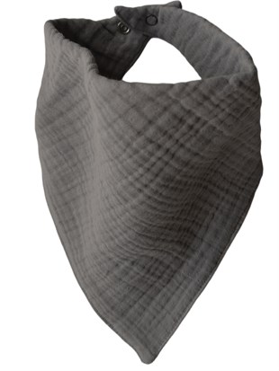 Colour Palette - 4 Kat Organik Müslin Salya Önlüğü 20x35 - Charcoal
