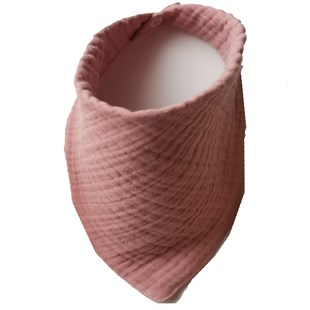 Colour Palette - 4 Kat Organik Müslin Salya Önlüğü 20x35 - Chalk Pink