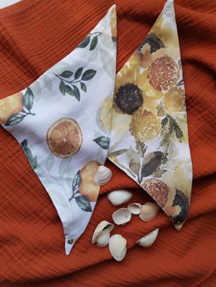 Daisy-2 Kat Organik Müslin Salya Önlüğü 20x35