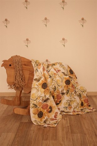 Daisy - Organik Müslin Örtü 100X100