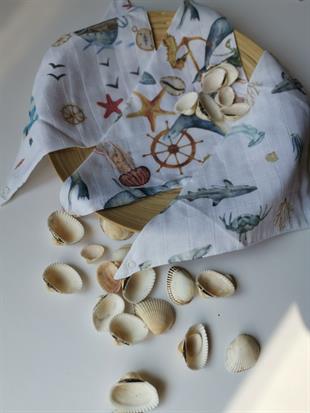 Deep Dive-2 Kat Organik Müslin Salya Önlüğü 20x35