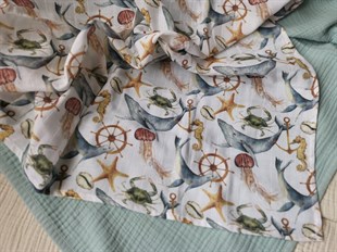 Deep Dive - Organik Müslin Örtü 100X100