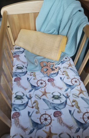 Deep Dive - Organik Müslin Örtü 100X100