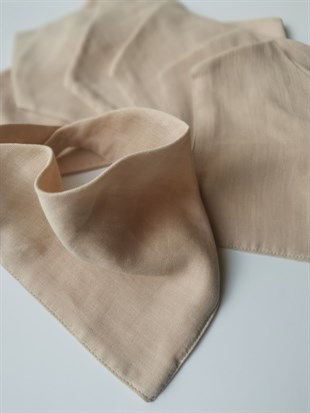 Elegance-2 Kat Organik Müslin Salya Önlüğü-Beige