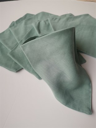 Elegance-2 Kat Organik Müslin Salya Önlüğü-Emerald