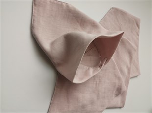 Elegance-2 Kat Organik Müslin Salya Önlüğü-Soft Pink