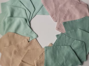 Elegance-2 Kat Organik Müslin Salya Önlüğü-Emerald