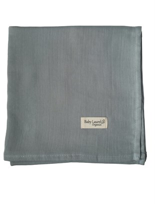 ELEGANCE-Organik Müslin Örtü 100x100-Soft Blue