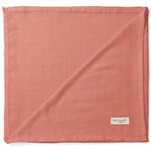 Elegance-Organik Müslin Örtü 110X120-Indian Red