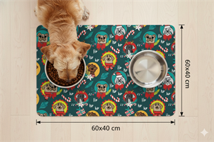 Hohoho Dog-Mama Su Kabı Matı 60x40