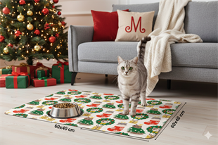 Hohoho Kedi-Mama Su Kabı Matı 60x40