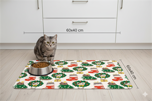 Hohoho Kedi-Mama Su Kabı Matı 60x40