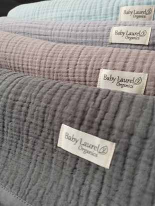 Nature Life - 4 KAT Organik Müslin Battaniye 90x120 - Charcoal