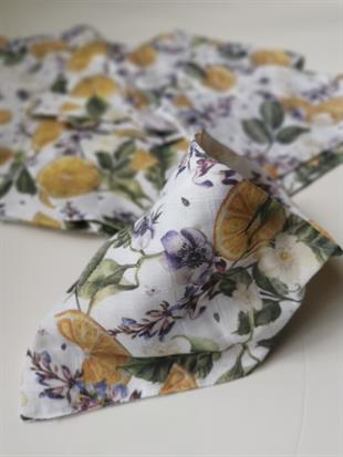 Orange On Branch-2 Kat Organik Müslin Salya Önlüğü 20x35