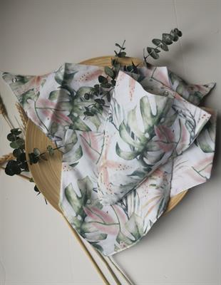 Pink Lilies-2 Kat Organik Müslin Salya Önlüğü 20x35