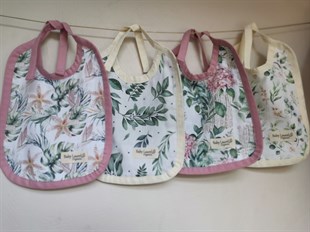 Pink Lilies - Organik Müslin Önlük 22X30