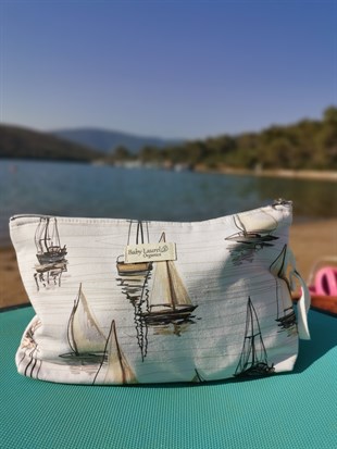 Sail Boat- Çok Amaçlı Fermuarlı Çanta 20X30