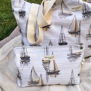 Sail Boat- Çok Amaçlı Fermuarlı Çanta 20X30